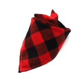 New Summer Dog Bandanas Cotton Plaid Washable Pet