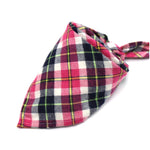 New Summer Dog Bandanas Cotton Plaid Washable Pet